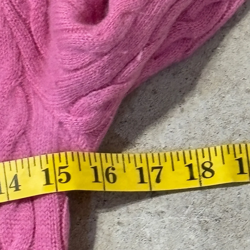 J Crew Cashmere Sweater Women’s XS Pink Cable Knit Crewneck Long Sleeve